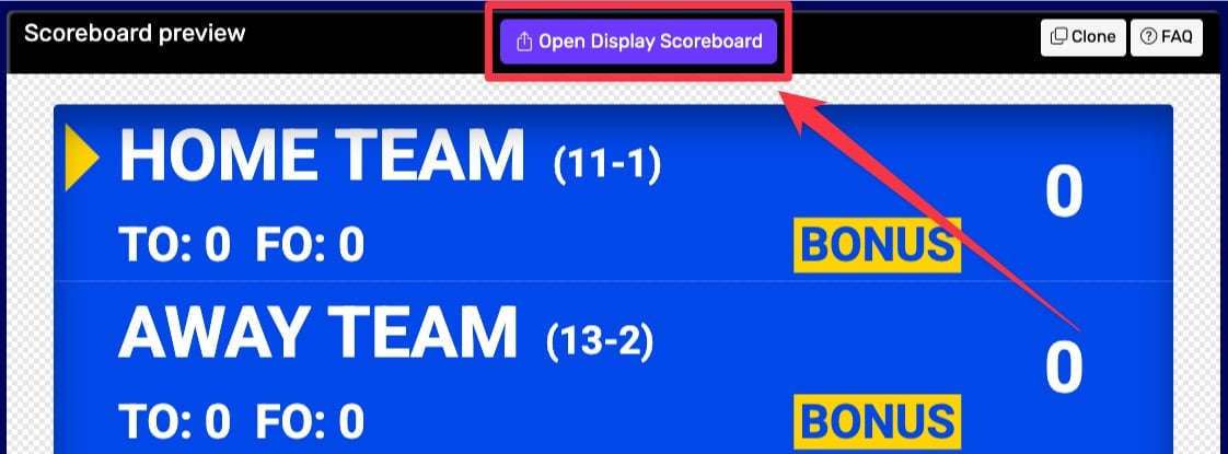 1. Getting the scoreboard link