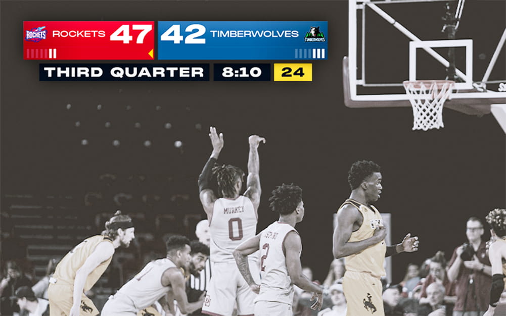 Basketball Centered Scoreboard - Compact centered scorebug overlay for streaming and broadcasts. Add as a browser source in OBS...