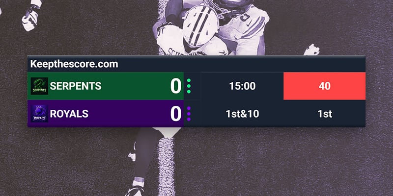 Football Broadcast Bug - Professional broadcast overlay scoreboard designed for TV broadcasts and streaming. Features a...