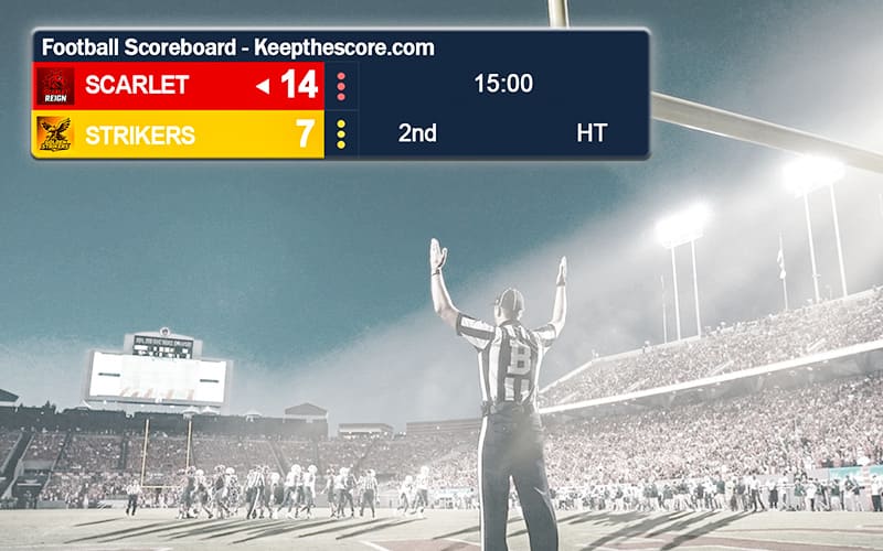 Football Scoreboard Template - Classic football scoreboard template with clean layout for any game. Works for youth leagues,...