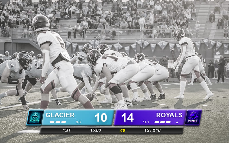 Football Broadcast Bug - Professional broadcast overlay scoreboard designed for TV broadcasts and live streaming. Clean,...