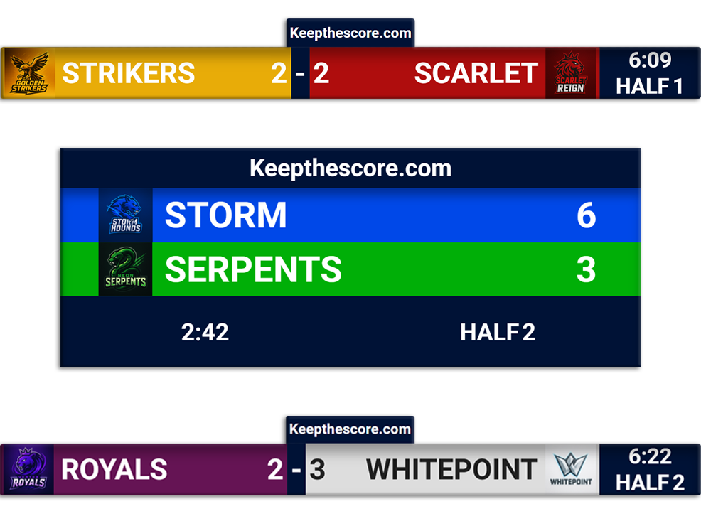 Product hero image: Professional futsal scoreboard overlay for streaming software