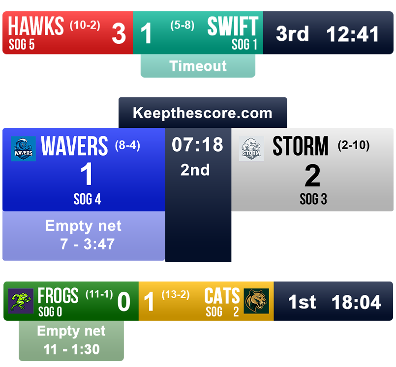 Product hero image: Professional hockey scoreboard overlay for streaming software