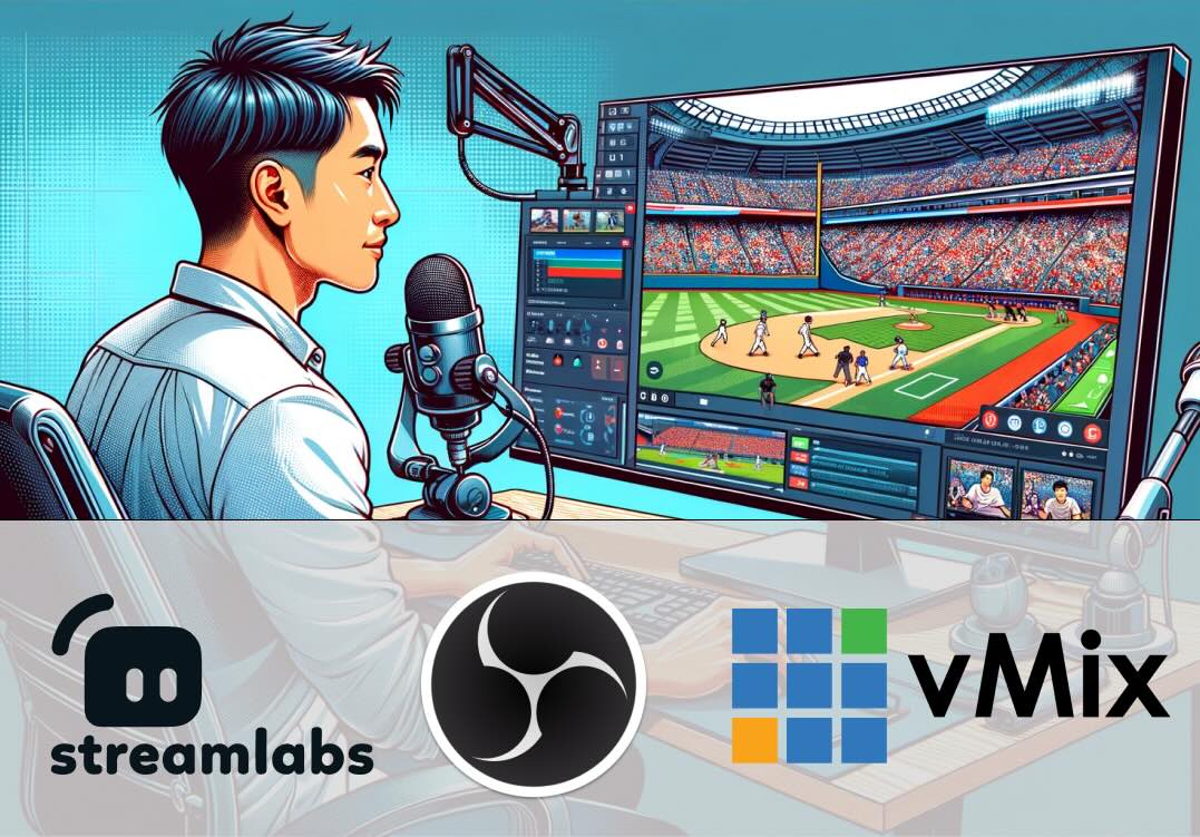 Professional sports streaming with scoreboard overlays in OBS, vMix and Streamlabs